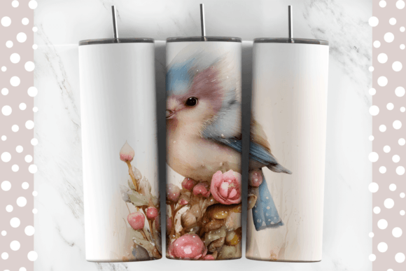 Download Watercolor Spring Bird Tumbler PNG - Spring bird Collection