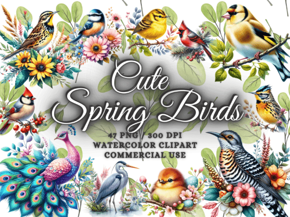 Download Watercolor Spring Birds Clipart Bird Png - Spring bird Collection