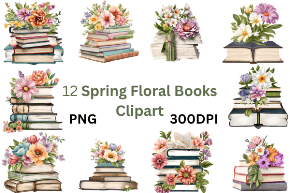 Download Pastel Spring Floral Books Sublimation - Pastel Collection