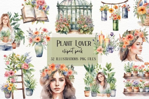 Download Plants Lover, Watercolor House Plants - Plant Collection