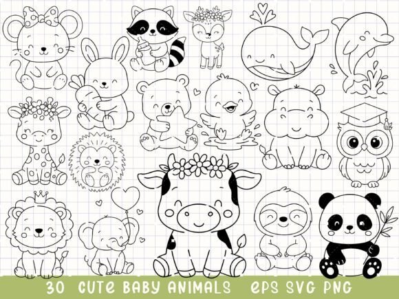 Download Baby Animal Svg, Cute Animal Clipart - Animal clipart Collection