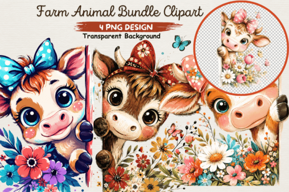 Download Christmas Farm Animal Clipart PNG - Animal clipart Collection