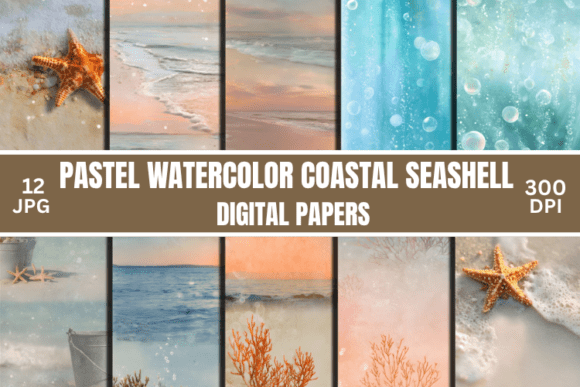 Download Pastel Seashell Pattern Background Paper - Premium Resources