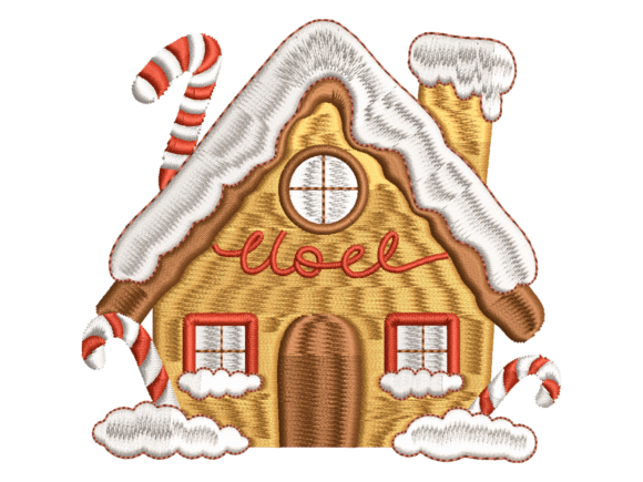 Download Gingerbread House Embroidery - Gingerbread house Collection