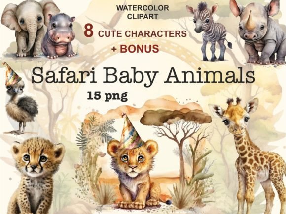 Download Safari Baby Animals, Cute Animal Clipart - Animal clipart Collection