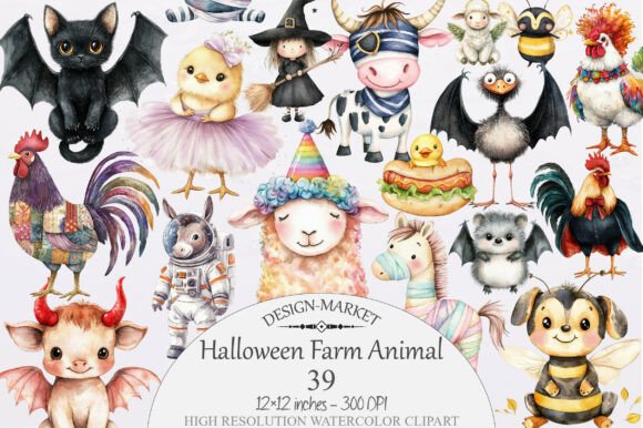 Download Halloween Farm Animal Clipart - Animal clipart Collection
